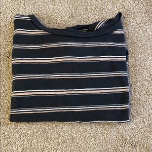Cropped stripped American Eagle top